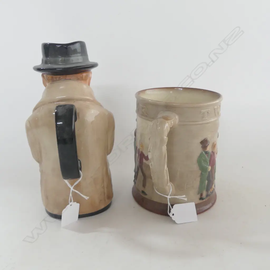 RD CHURCHILL CHARACTER JUG H220MM & RD OLIVER MUG H150MM Image 1++