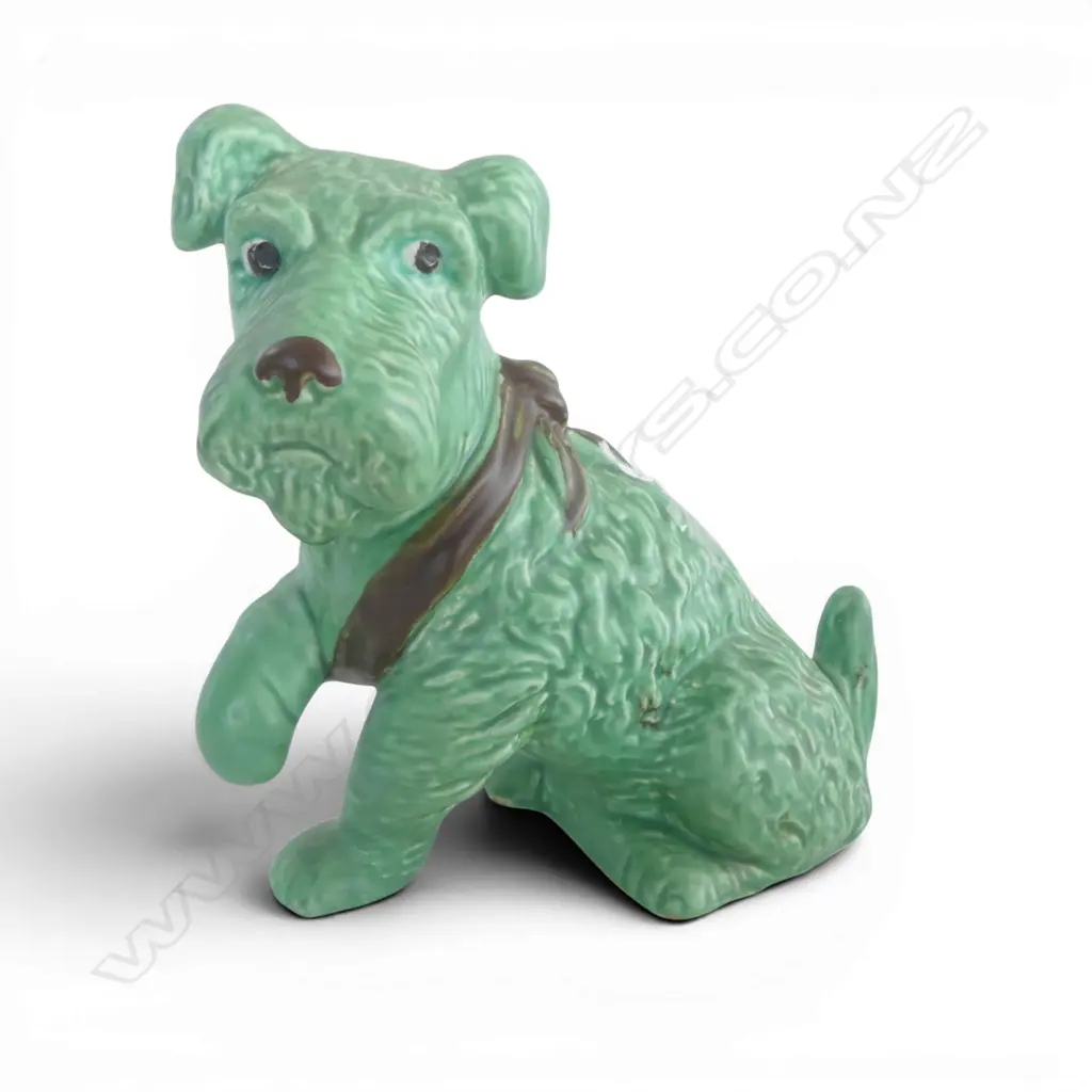 LG GREEN GLAZED SYLVAC SCOTTIE DOG #1502 H.190mm Image 1++