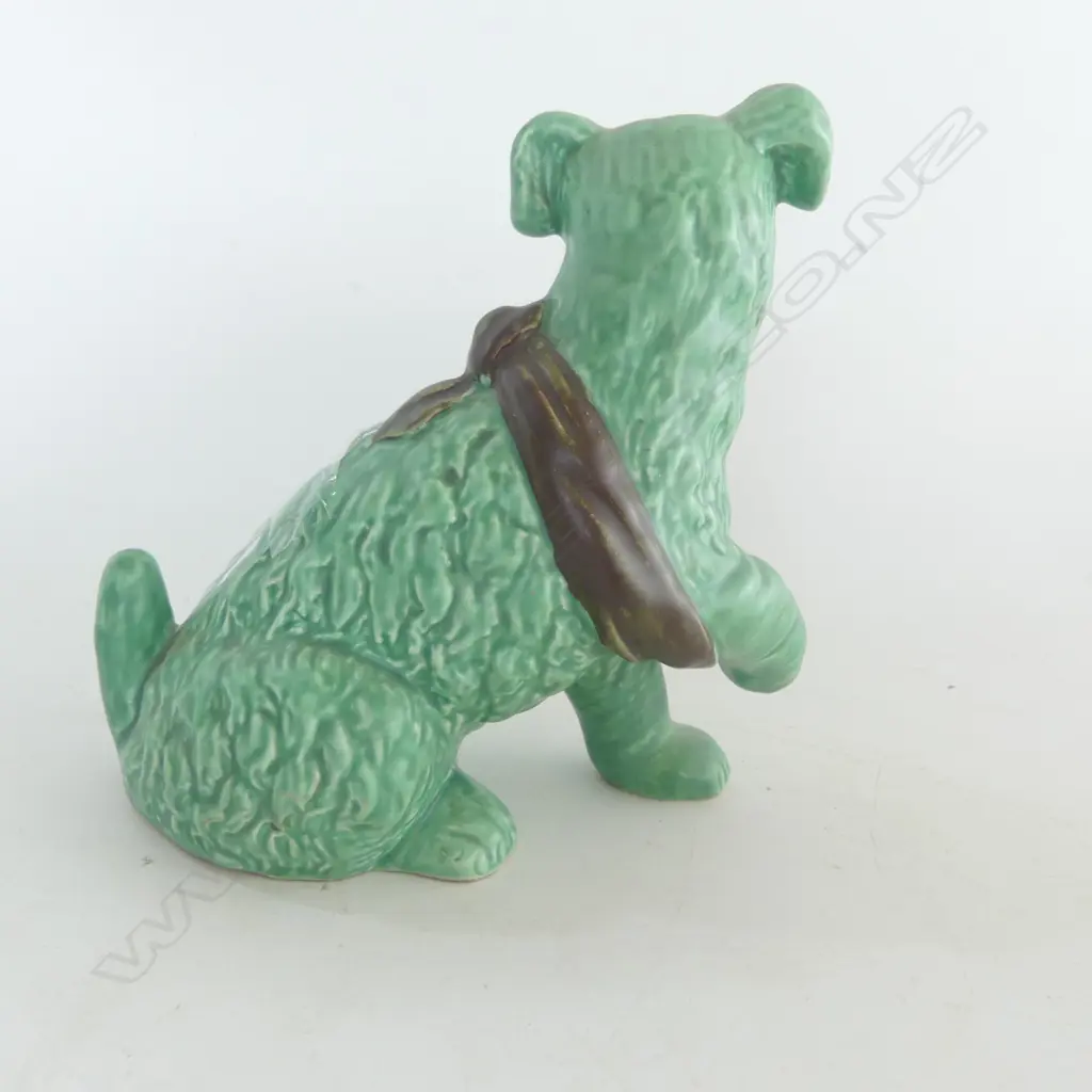 LG GREEN GLAZED SYLVAC SCOTTIE DOG #1502 H.190mm Image 1++