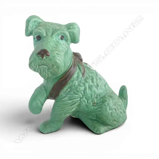 LG GREEN GLAZED SYLVAC SCOTTIE DOG #1502 H.190mm