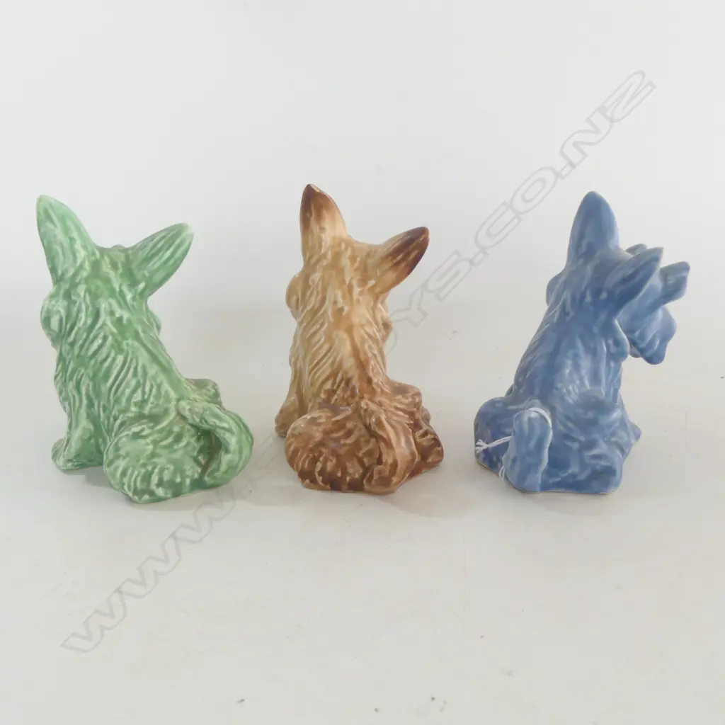 3 SYLVAC SCOTTIE DOGS #1295 H.125mm Image 1++