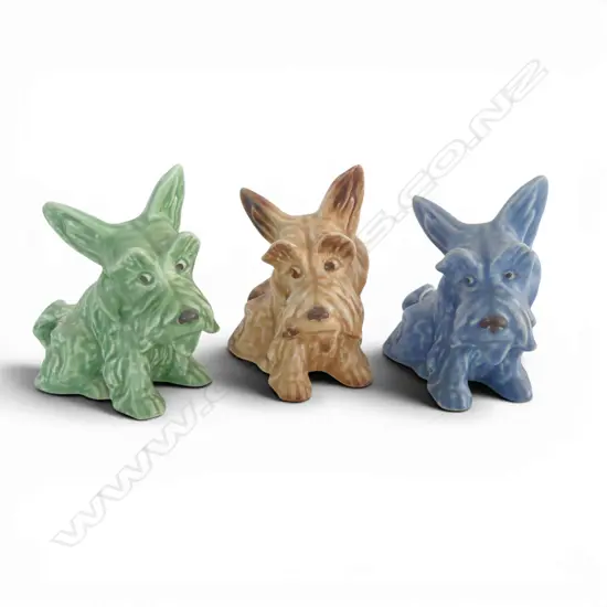 3 SYLVAC SCOTTIE DOGS #1295 H.125mm