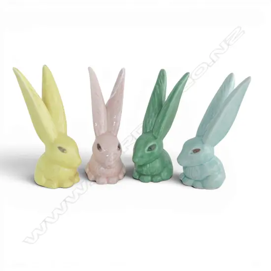 4 SYLVAC BUNNY RABBITS #1298 H.145mm