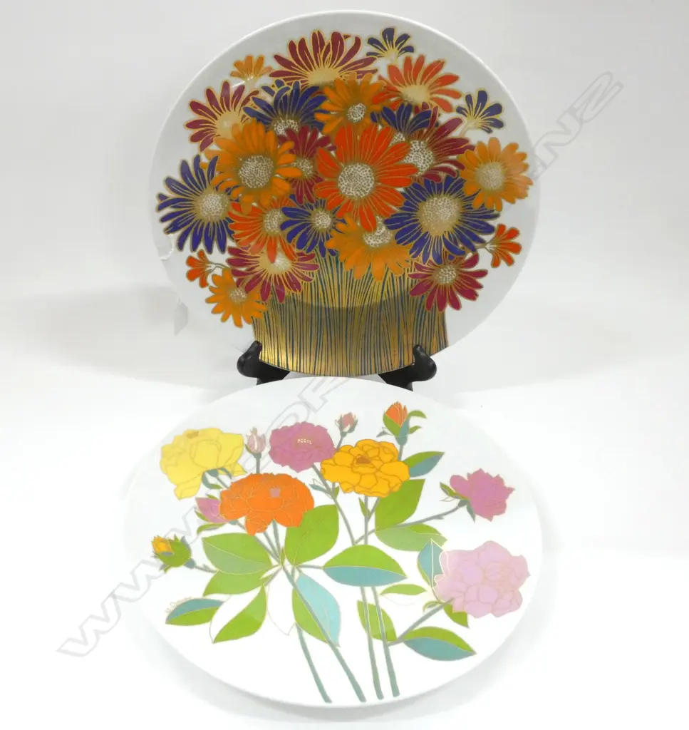 2 Vintage Rosenthal Studio Line WALL PLATES by Rosamunde Nairac & Wolf Bauer. Dia.330mm Image 1++