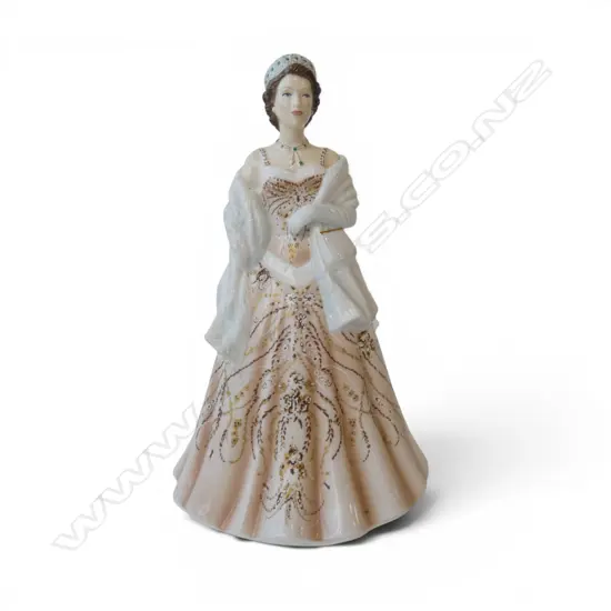 Royal Doulton Queen Elizabeth figurine, signed, 230 tall