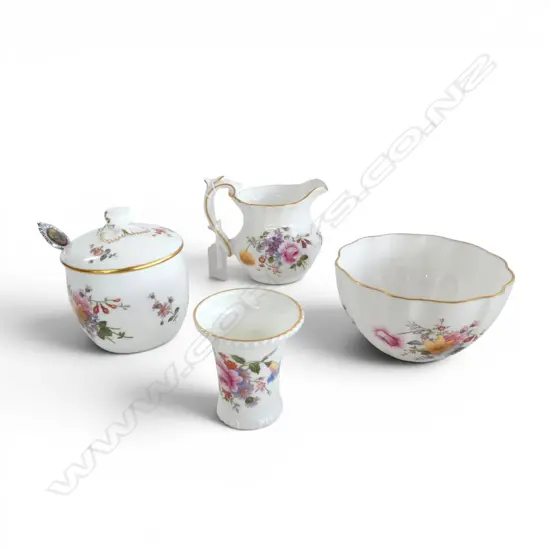 4 PCES ROYAL CROWN DERBY  'DERBY POSIES' CHINA H.95mm