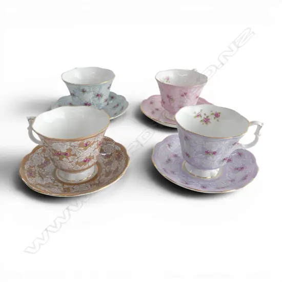4 ROYAL ALBERT 'TRUE LOVE' CUPS & SAUCERS