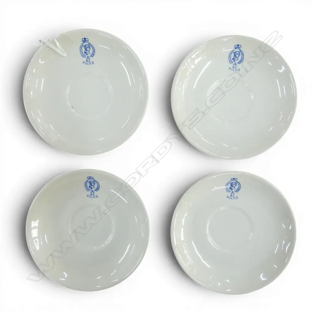 4 CROWN LYNN NZ POLICE SAUCERS 145mm dia Image 1++