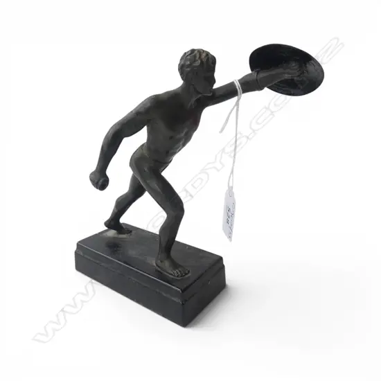 BRONZE CLASSICAL WARRIOR FIGURINE H.165mm