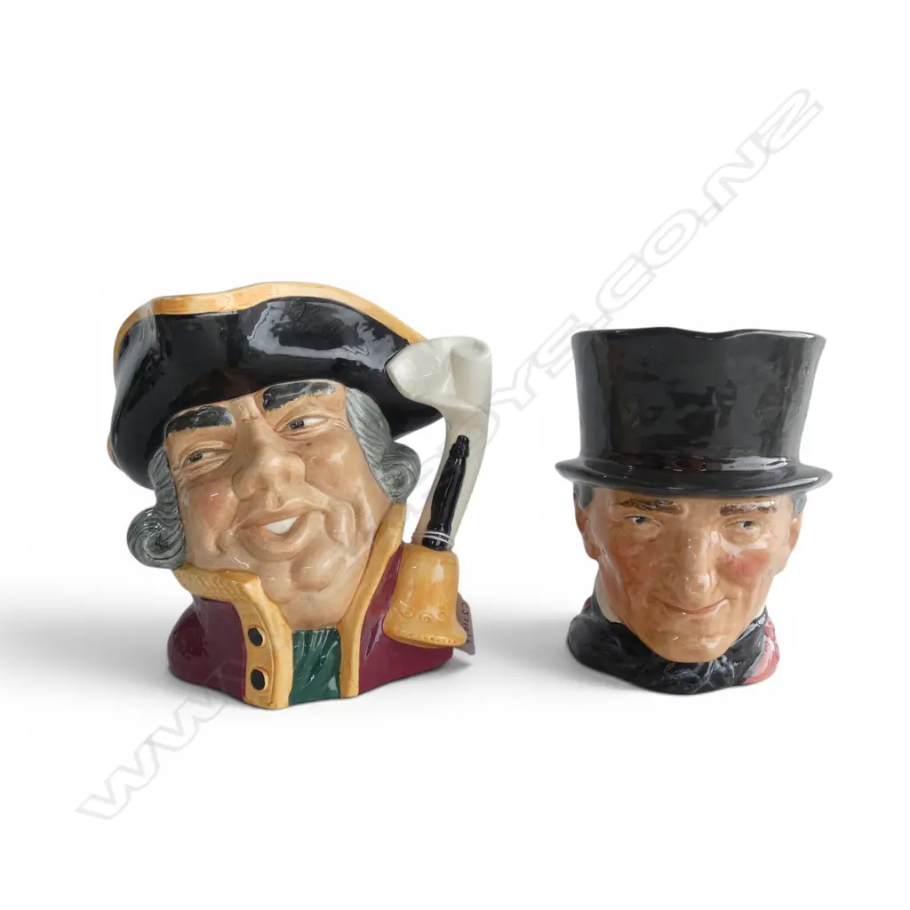 2 LARGE SIZE RD CHARACTER JUGS JOHN PEEL &THE TOWN CRIER H170MM Image 1++