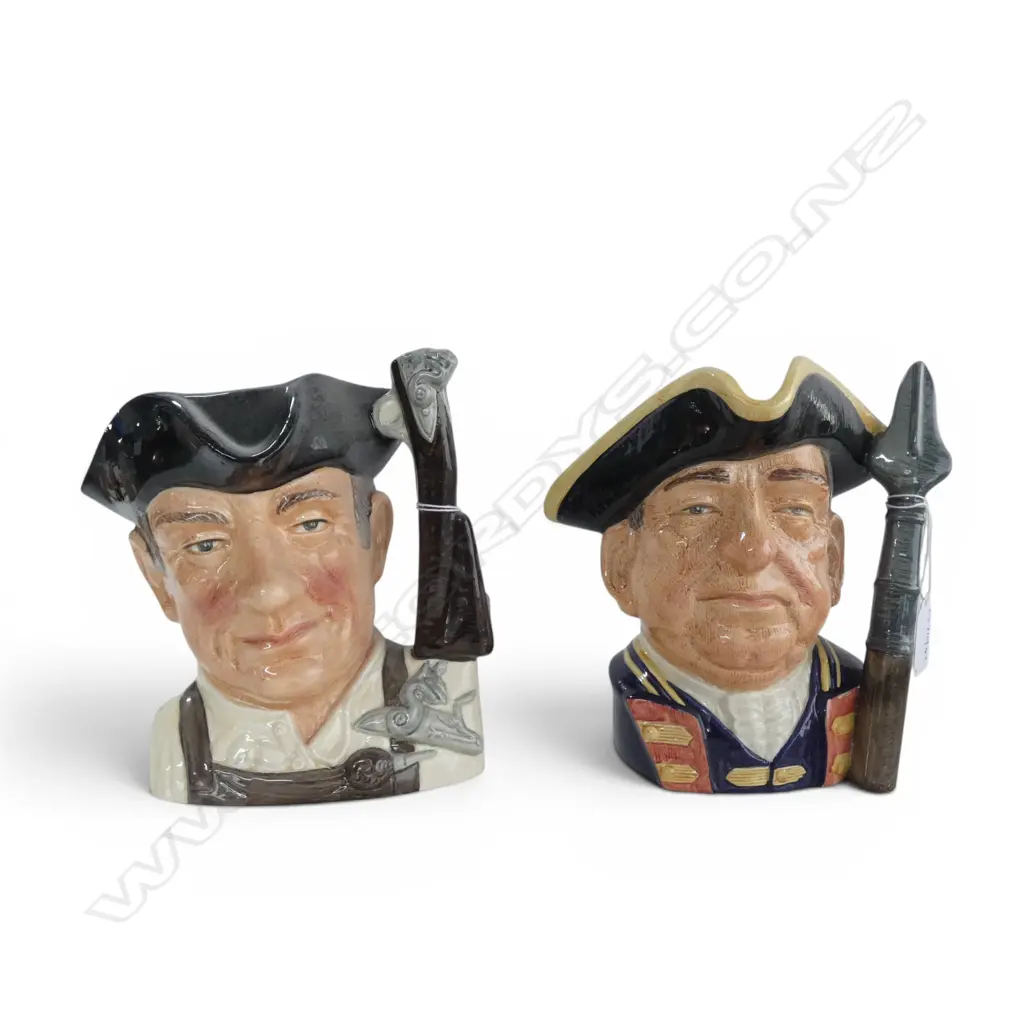 2 LARGE SIZE RD CHARACTER JUGS  GUNSMITH & OLD CHARLIE Image 1++