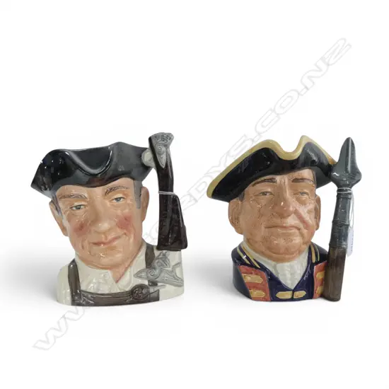 2 LARGE SIZE RD CHARACTER JUGS  GUNSMITH & OLD CHARLIE