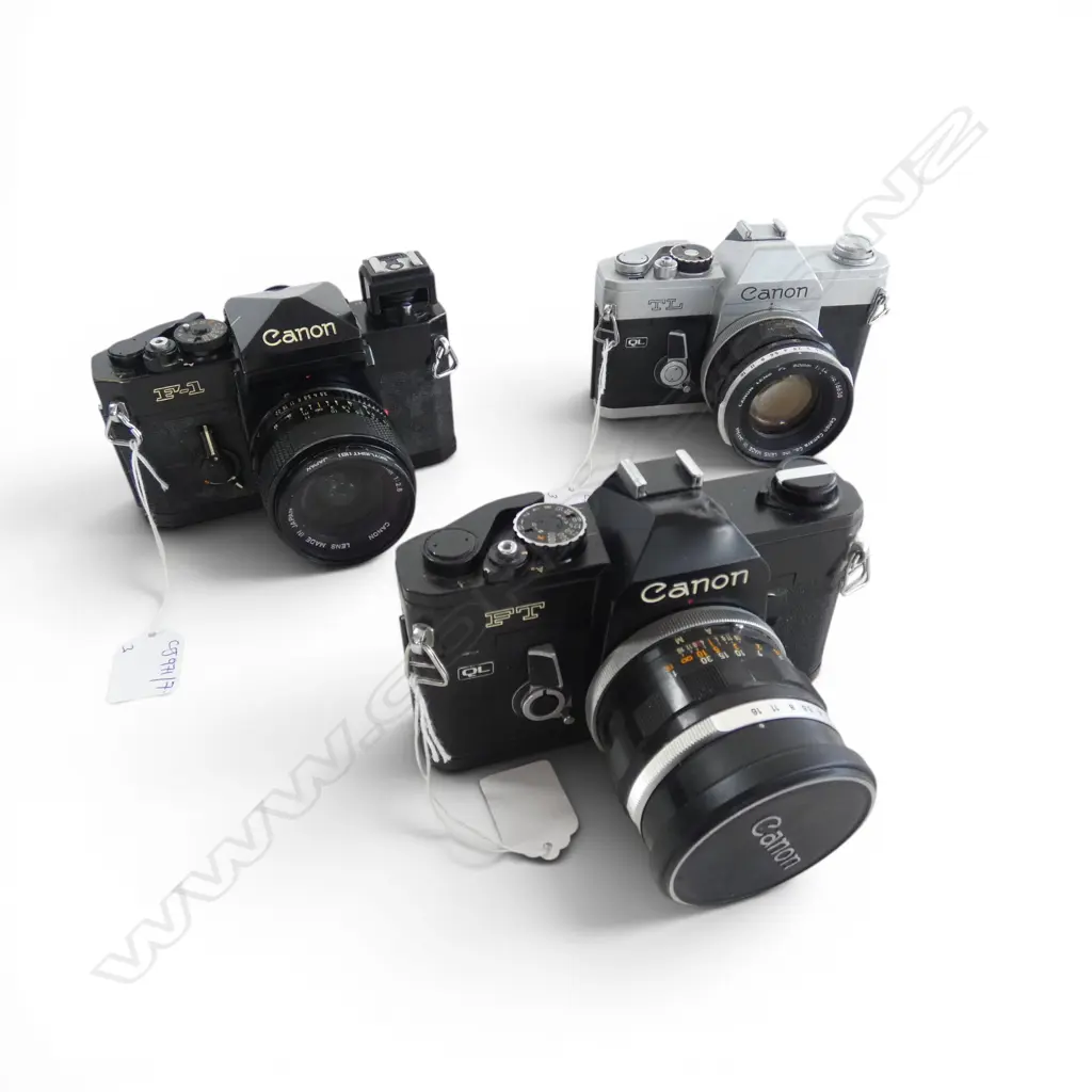 3 VINTAGE CANON CAMERAS; F1, FT, TL Image 1++