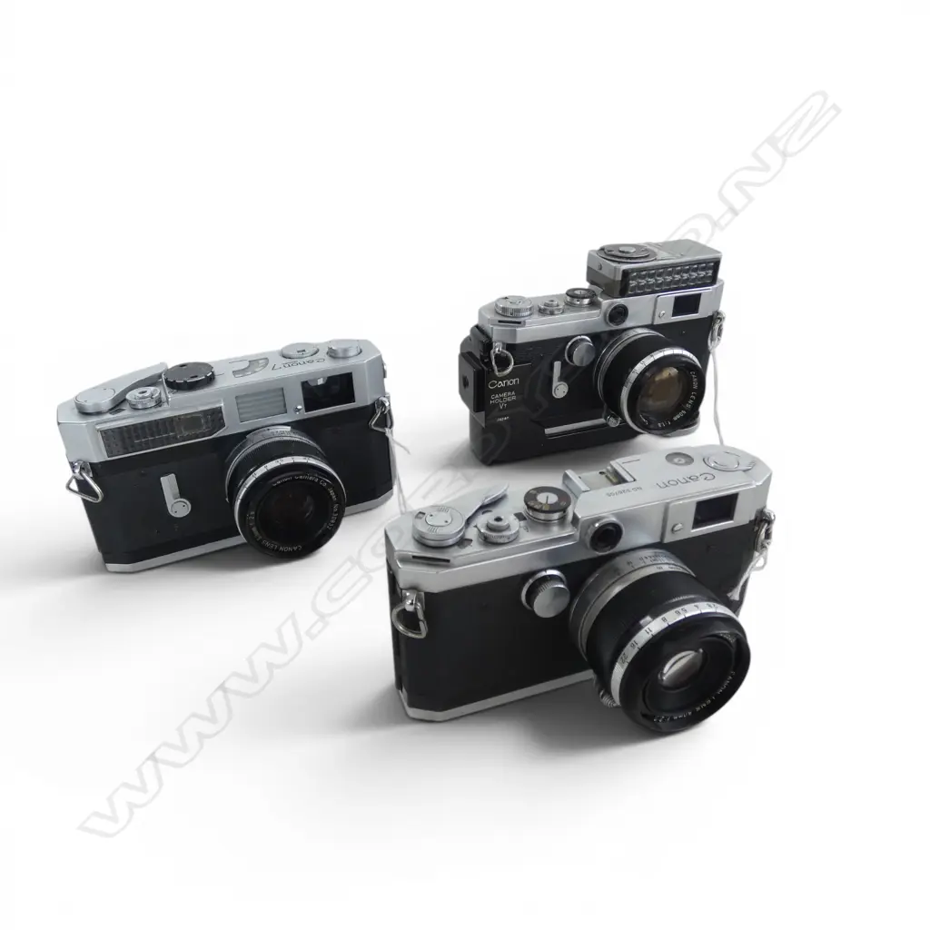 3 VINTAGE CANON CAMERAS; 7, L2, VT DE LUXE Image 1++