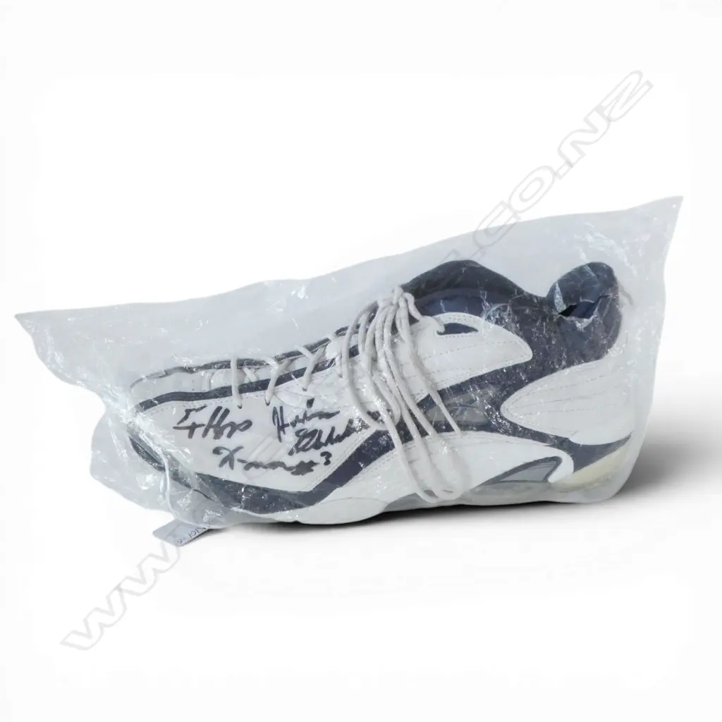 BASKETBALL SHOE SIGNED BY THE HARLEM GLOBE TROTTERS Image 1++
