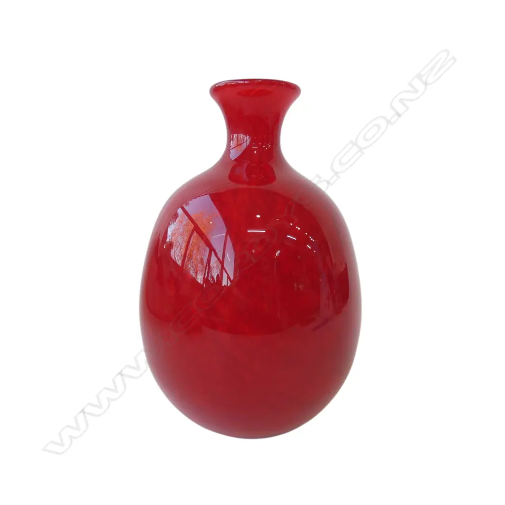 RED ART GLASS VASE H.210mm Image 1++