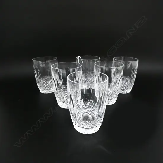 6 WATERFORD COLLEEN PATTERN TUMBLERS H.105mm