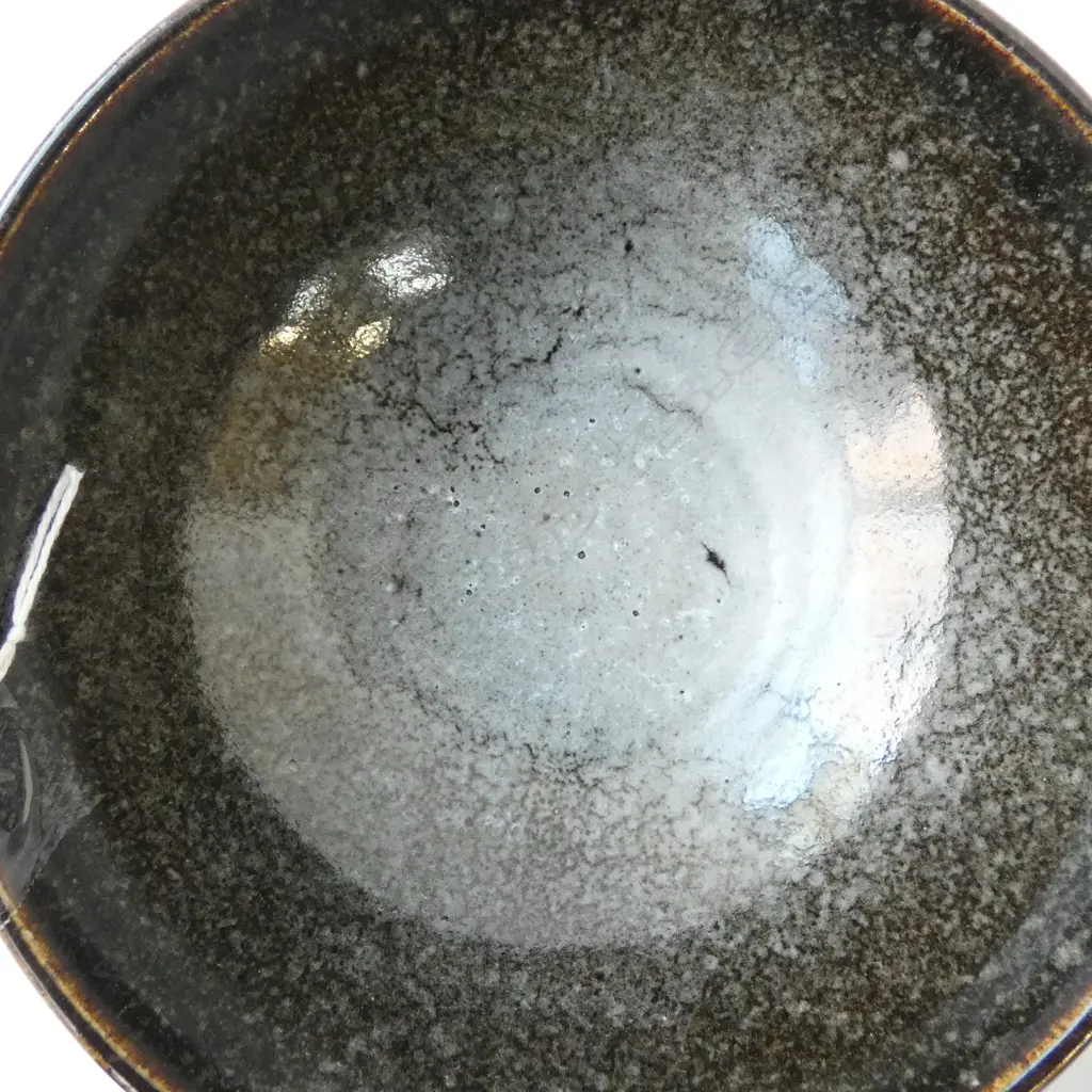 STUDIO POTTERY BOWL - ILLEGIBLE MARK, POSSIBLY LEN CASTLE 165mm dia Image 1++