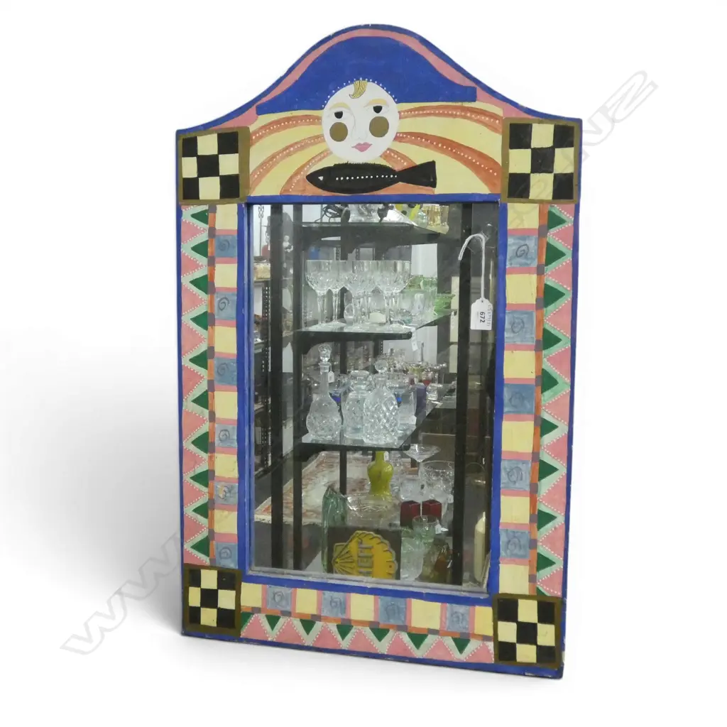 HARLEQUIN PAINTED WALL MIRROR H760MM Image 1++