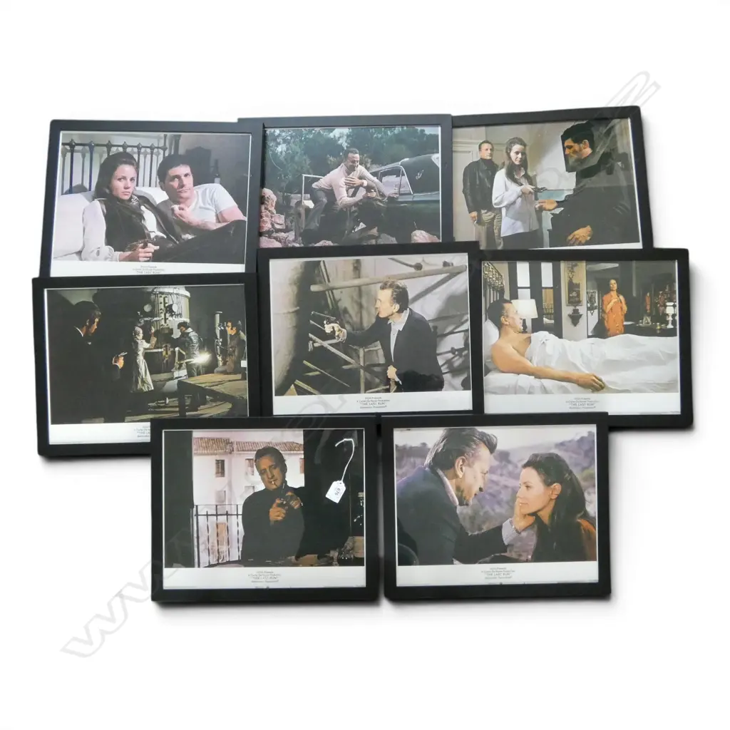 SET OF 8 DAYBILLS THE LAST RUN MOVIE POSTERS H270 W340MM USA LITHOS Image 1++