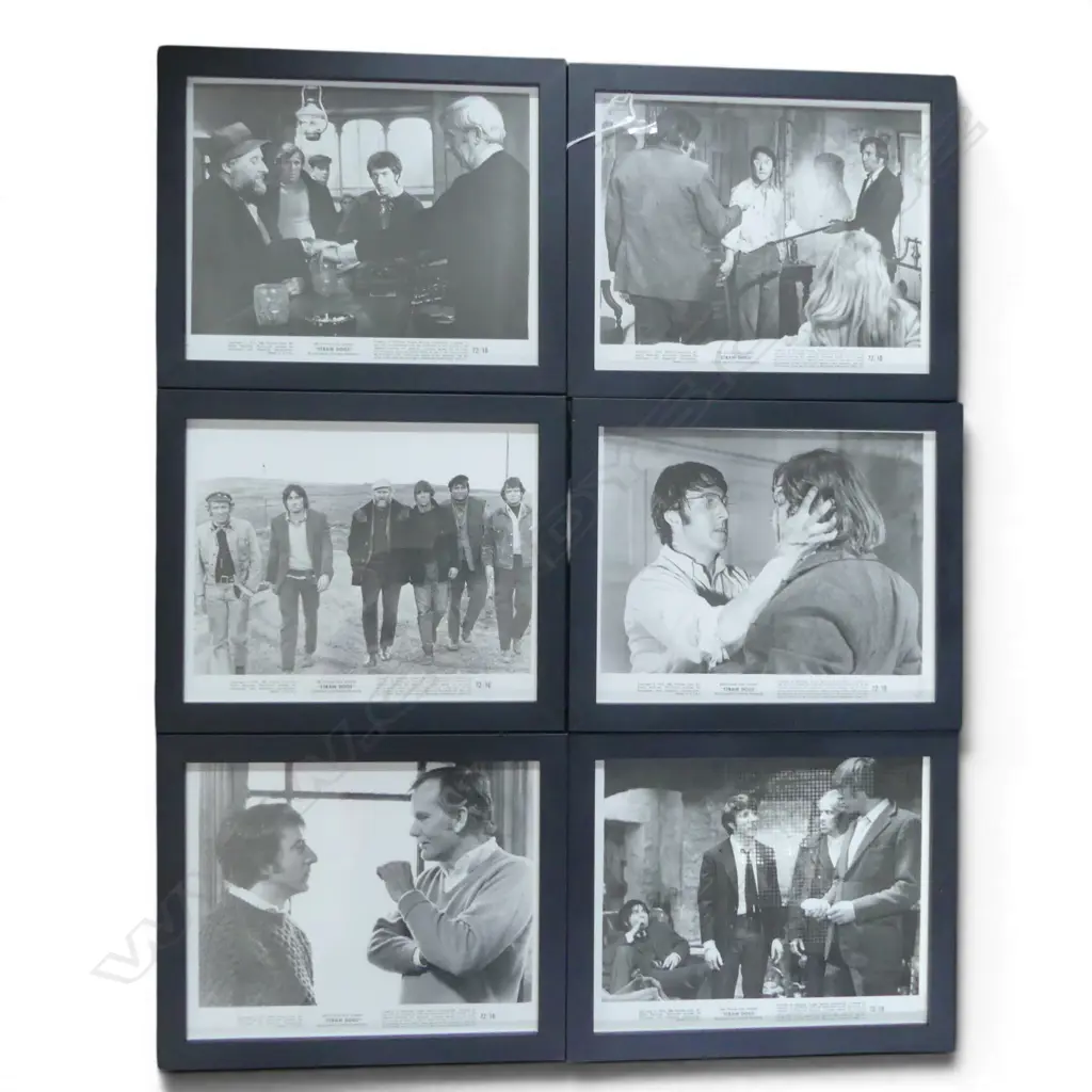 SET OF 6 DAYBILL BLACK & WHITE  STRAW DOG MOVIE POSTERS H200 W240 1972 Image 1++
