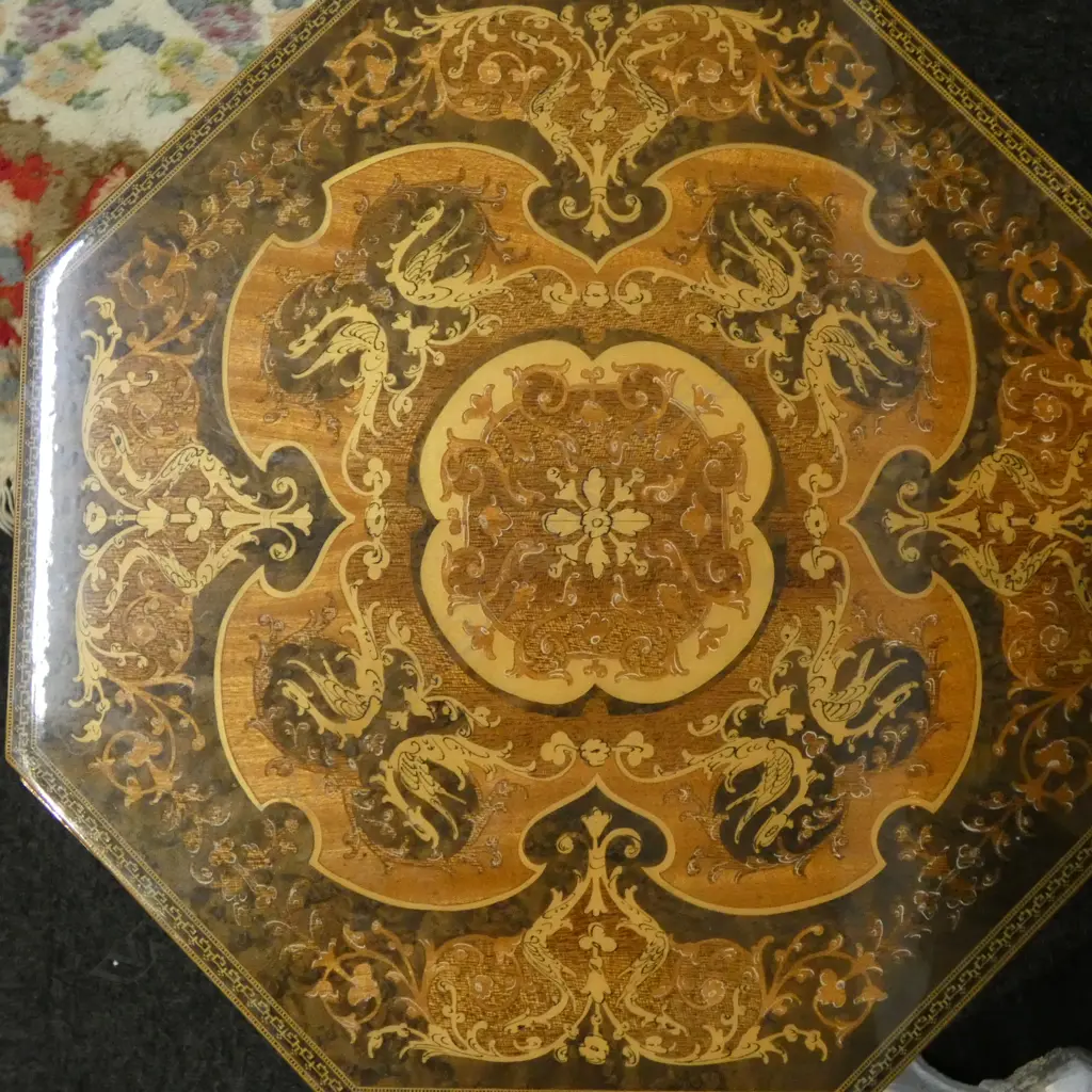 ITALIAN SORRENTO INLAID MUSIC TABLE H.505mm Image 1++