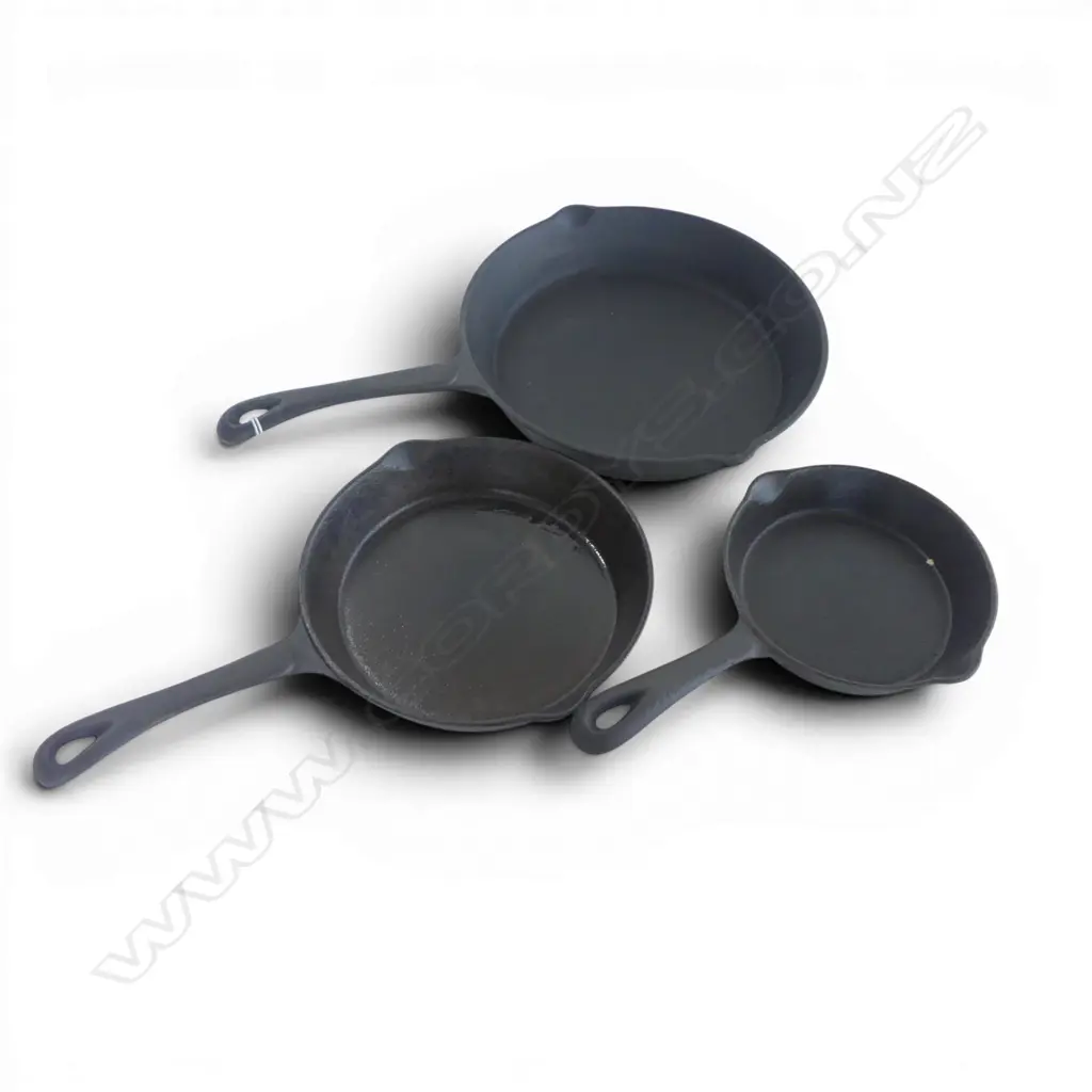 3 CAST IRON PANS L.420mm Image 1++