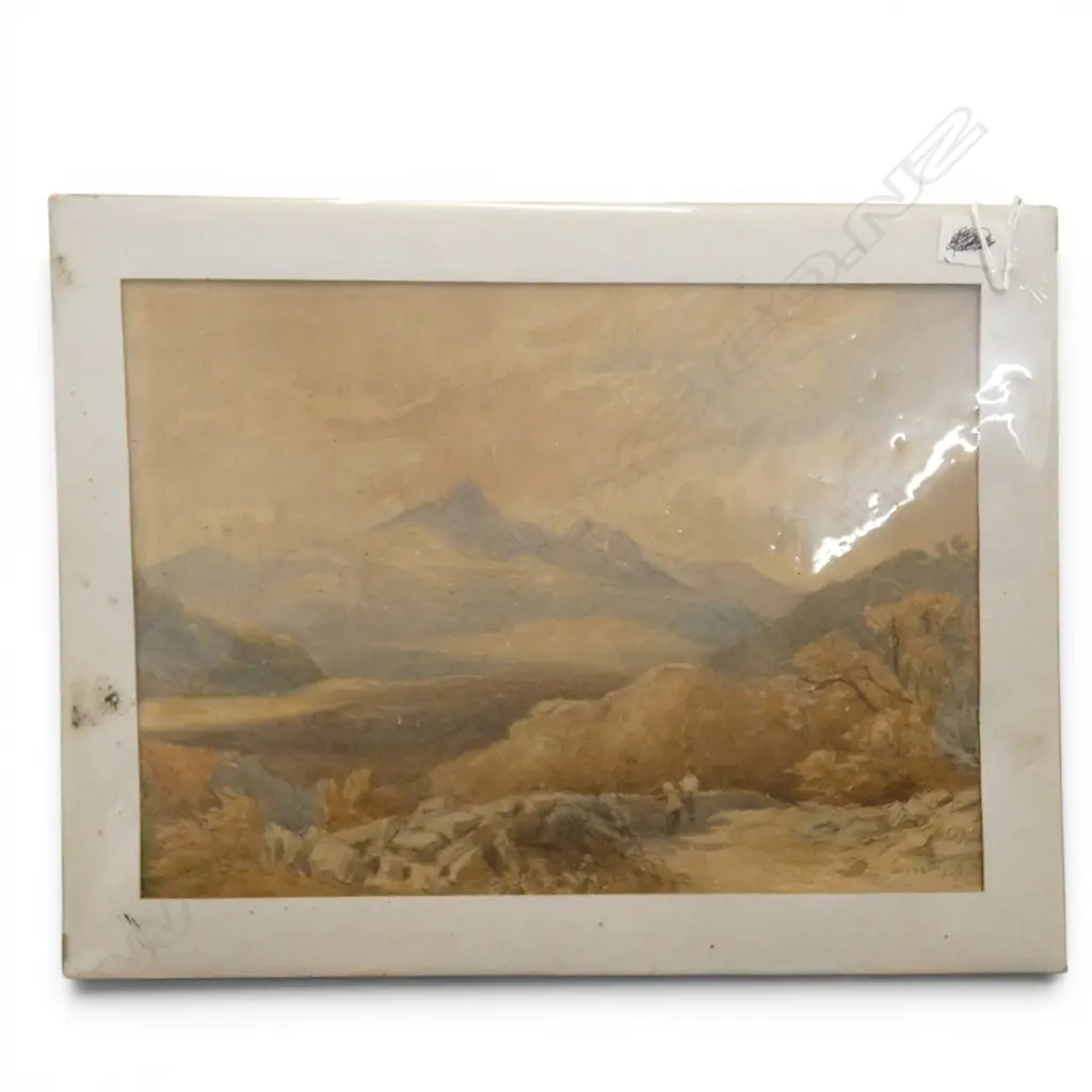 OLD LANDSCAPE W/C, signed SNOWDON, H.200x280mm Image 1++
