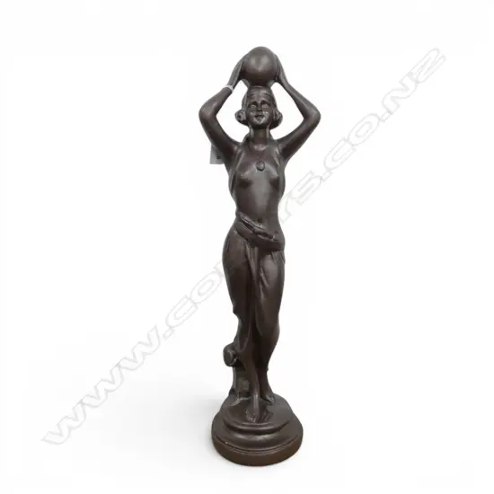 DECO STYLE PAINTED PLASTER FIGURINE H.510mm
