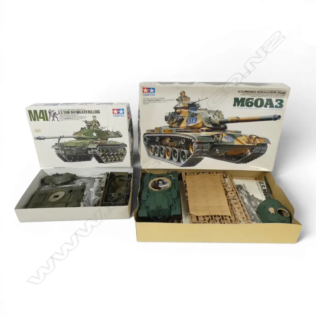 2 TAMIYA TOY TANK KITSETS, BOXED Image 1++