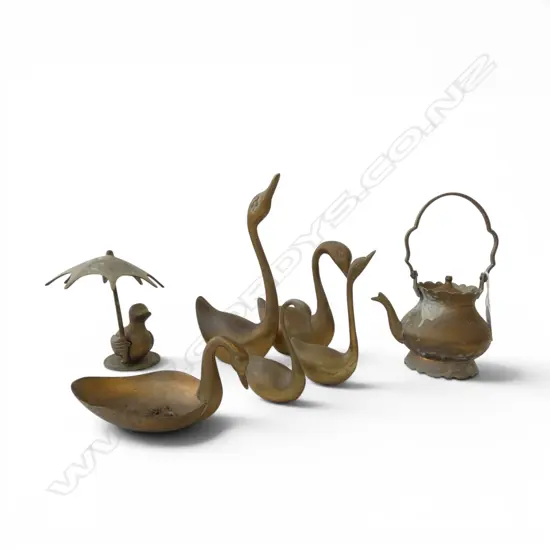 7 PCES OF ASST. BRASS ORNAMENTS