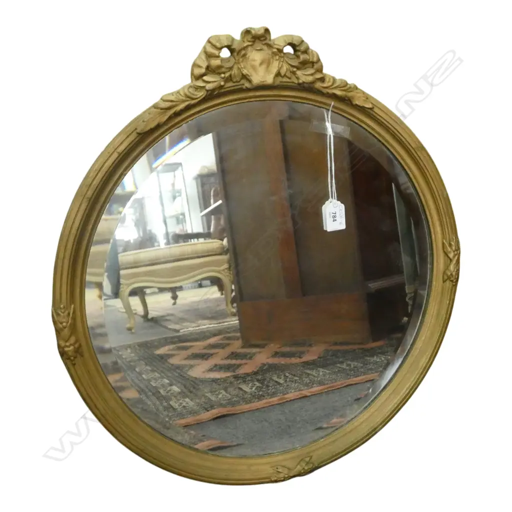 ROUND GILT MIRROR Dia. 500mm Image 1++