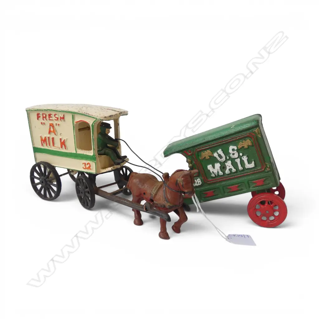 2 ANTIQUE STYLE CARTS + 1 HORSE H.155mm Image 1++