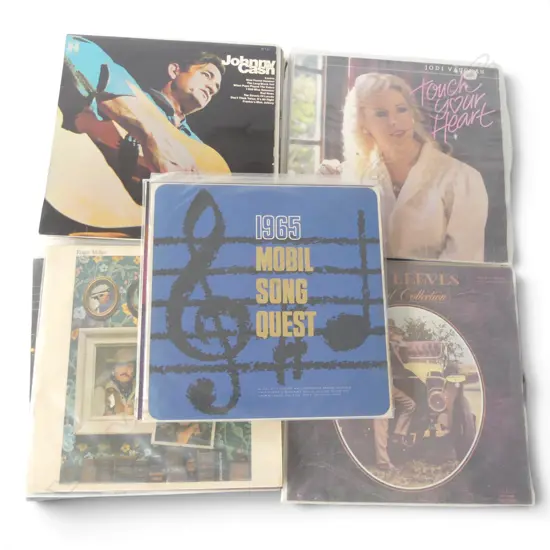 ASST. LP RECORDS; JOHNNY CASH, JOHN HORE ETC