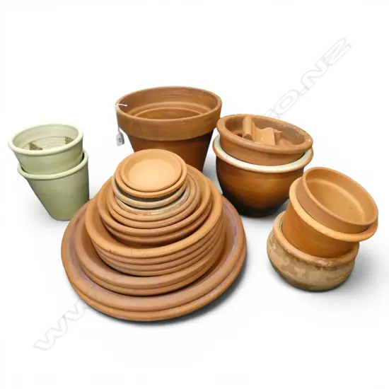 ASST. TERRACOTTA PLANT POTS & SAUCERS
