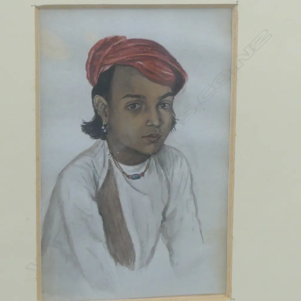 19TH C. SCHOOL, PORTRAIT OF A SIKH BOY, WATERCOLOUR,  Image 1++