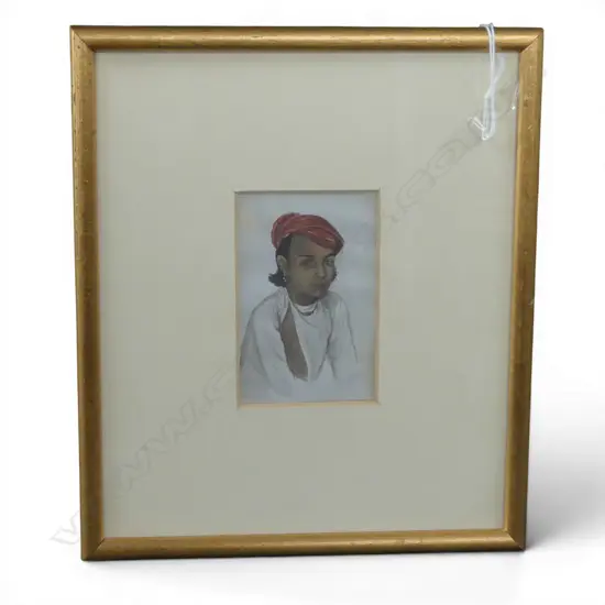 19TH C. SCHOOL, PORTRAIT OF A SIKH BOY, WATERCOLOUR, 