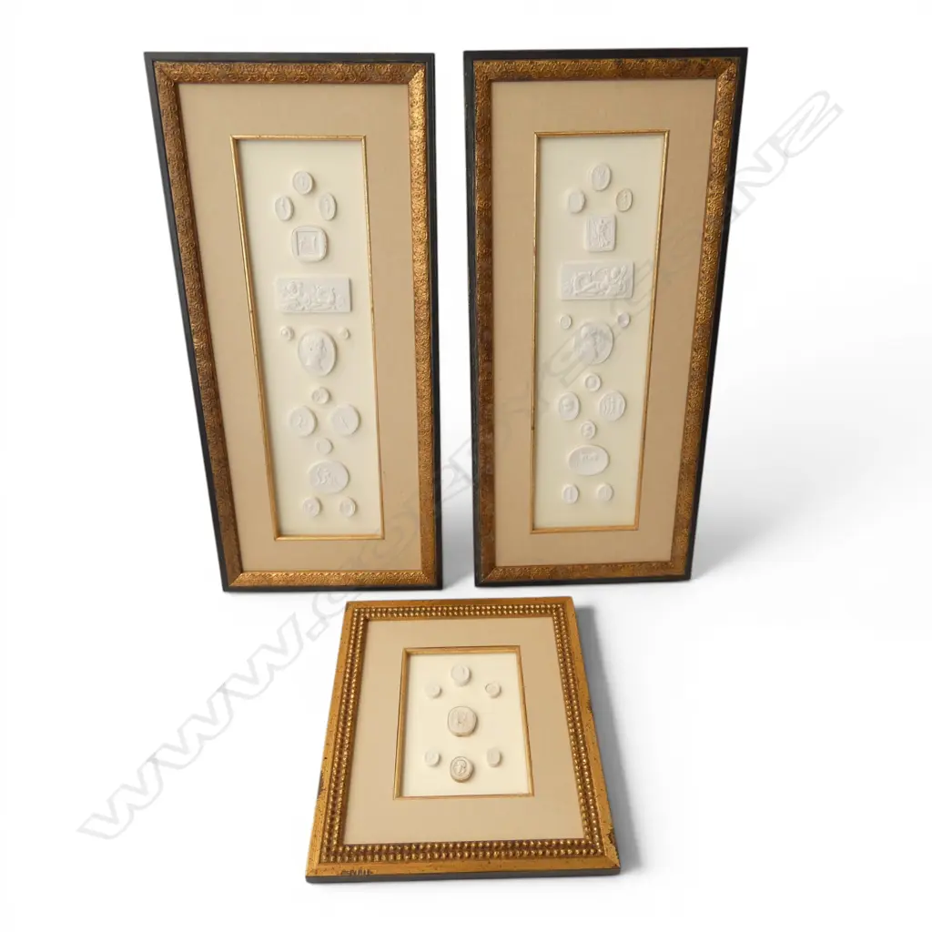 3 FRAMED INTALIO ARTWORKS 490x140mm (660x305mm overall) Image 1++