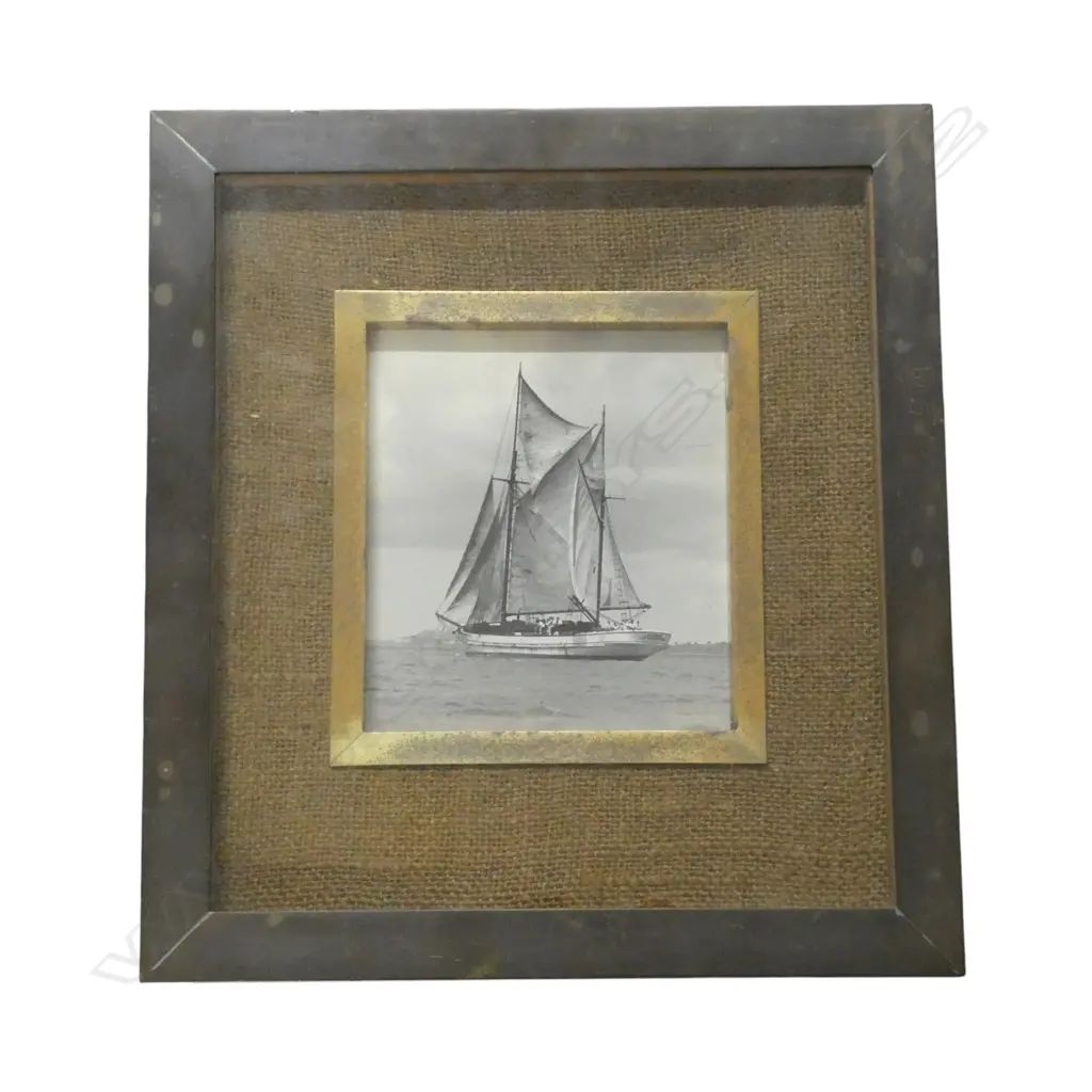  WAHAPU 1859 ‘WILL WATCH CUTTER’ VINTAGE BRASS FRAMED PHOTOGRAPH, L.330MM W.300MM Image 1++