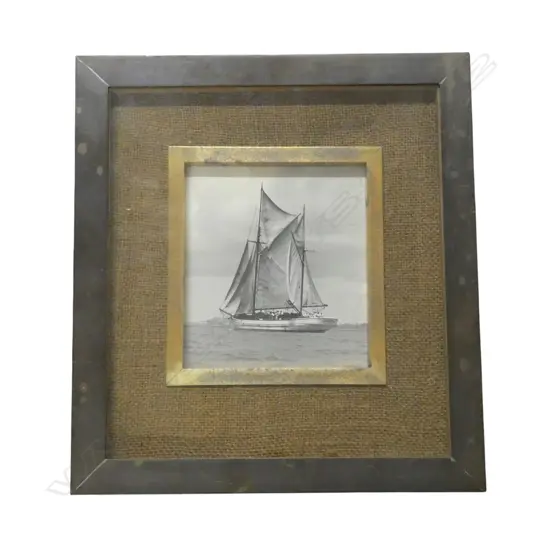 WAHAPU 1859 ‘WILL WATCH CUTTER’ VINTAGE BRASS FRAMED PHOTOGRAPH, L.330MM W.300MM