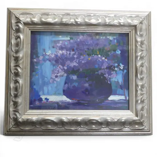 SIGNED FLORAL STILL LIFE, OIL ON BOARD 185x235mm