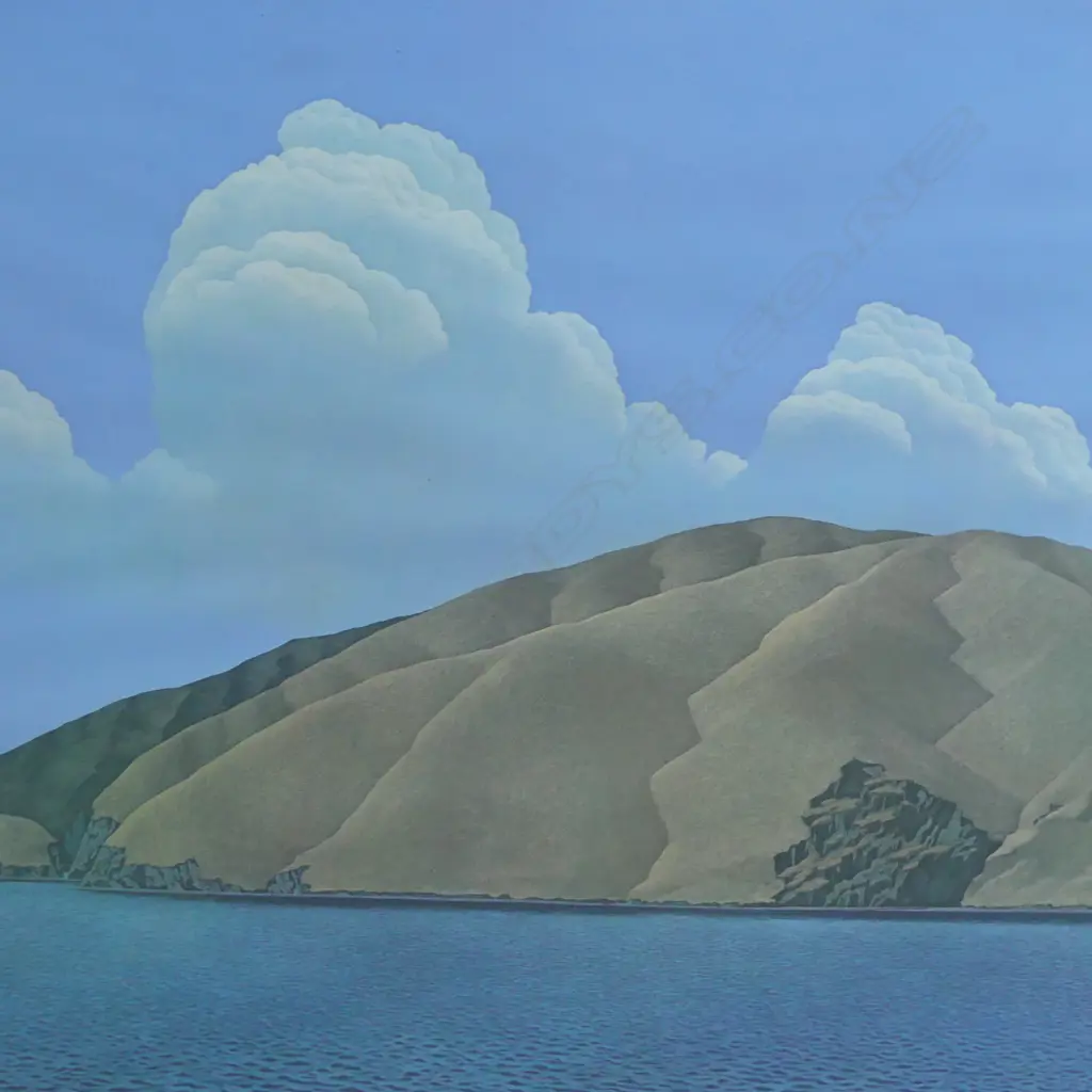 BRENT WONG, 'CLOUDS COAST SKY', COLOURED PRINT, 455 X 520MM Image 1++