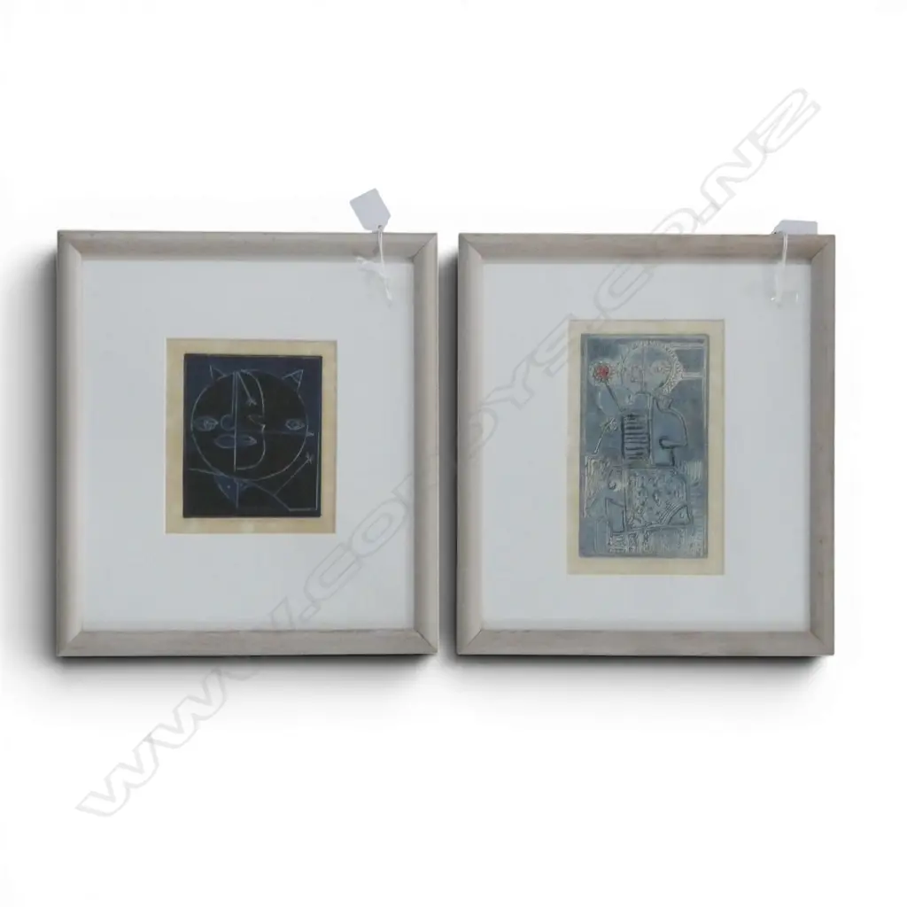 Henryk Szydlowski, Fish Eater & Neptunes Birthday, kuru cut prints,  125 x 100 & 170 x 95mm Image 1++