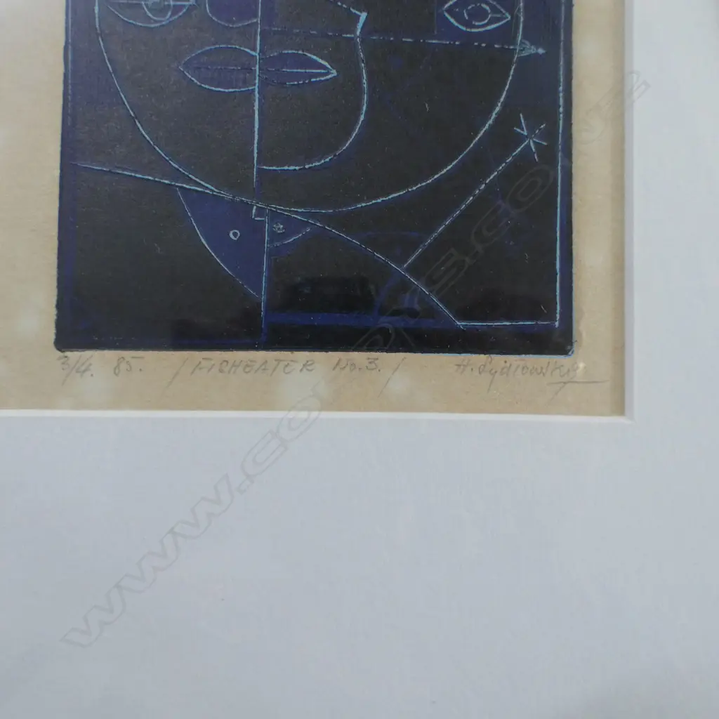Henryk Szydlowski, Fish Eater & Neptunes Birthday, kuru cut prints,  125 x 100 & 170 x 95mm Image 1++