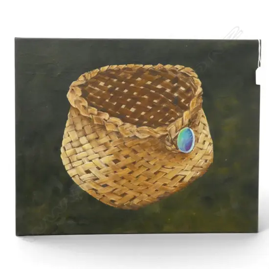 CATHIE PHILLIPS 'KETE & PAUA' OIL ON CANVAS, 2003 400x505mm