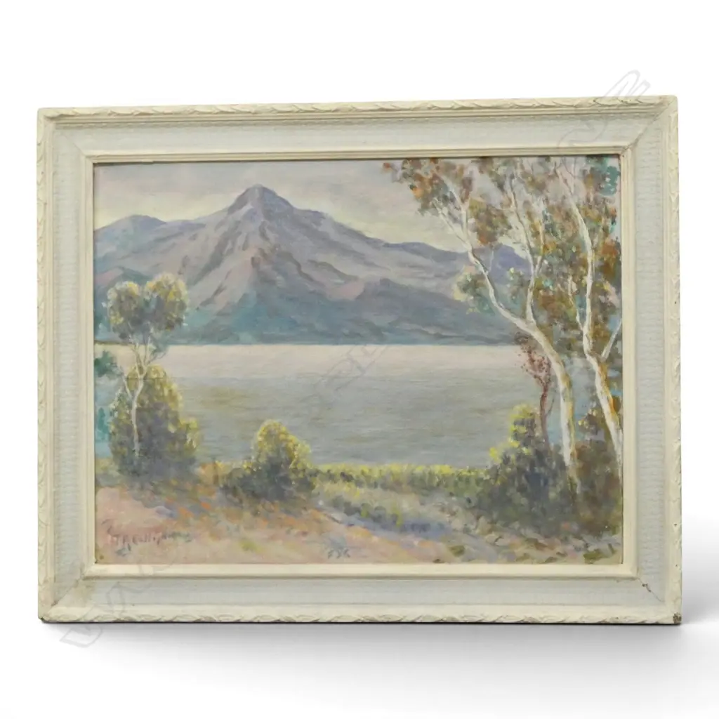 JEANETTE BLACKBURN 'KAURI COUNTRY, NORTHLAND' OIL ON BOARD 1991 550x720mm Image 1++