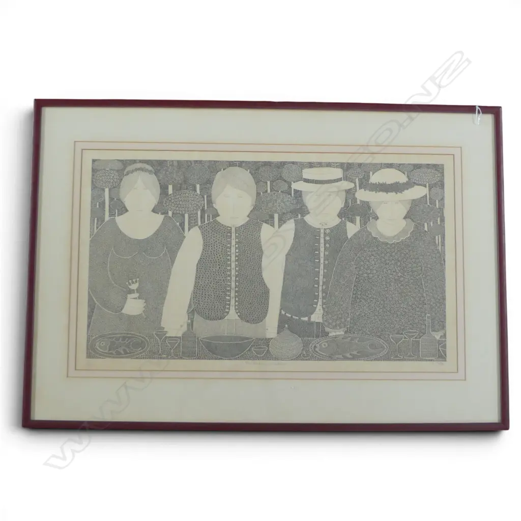 CYNTHIA JAFFE, THE WEDDING BREAKFAST, MONOCHROME PRINT, Ed. 18/350, 370x640mm Image 1++