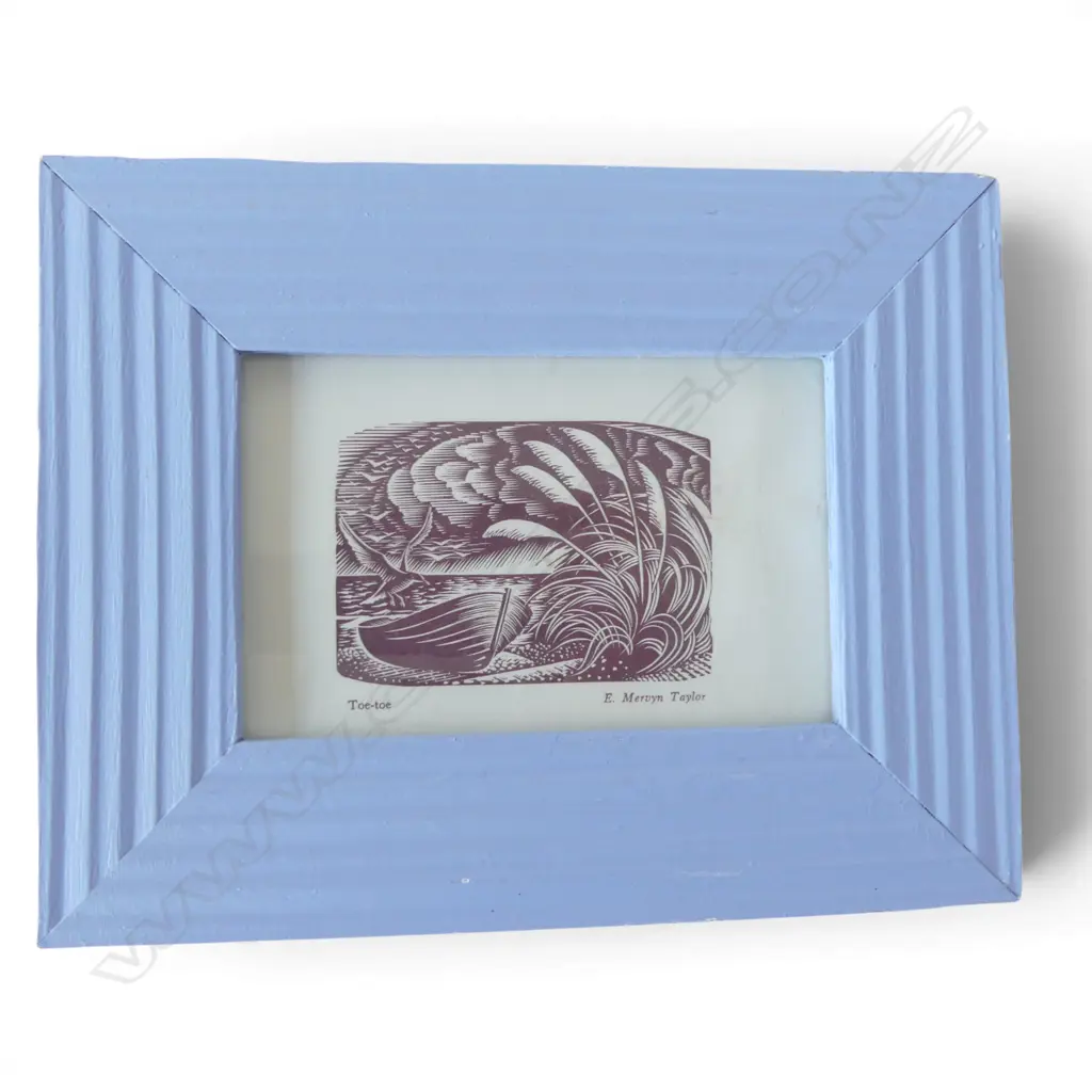 E. MERVYN TAYLOR 'TOE-TOE' MERMAID PRESS CHRISTMAS CARD SIGNED BY HIS WIFE TEDDY 100x145mm Image 1++