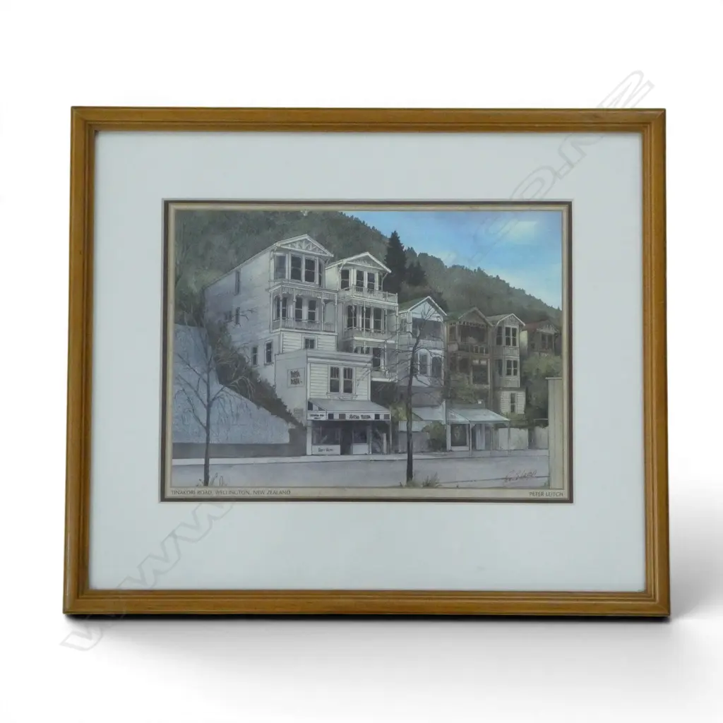 PETER LEITCH PRINT 'TINAKORI ROAD WELLINGTON' 175x240mm Image 1++