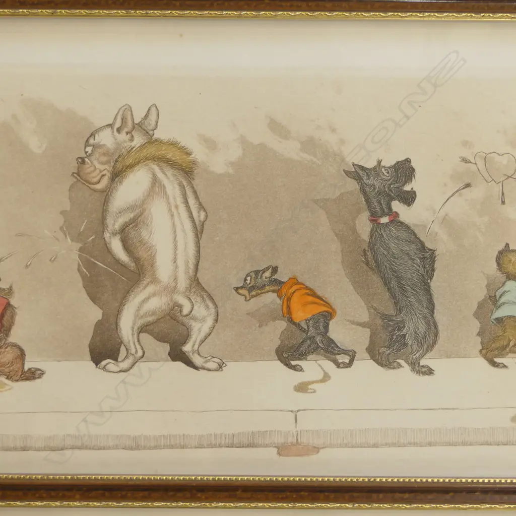 3 BORIS O'KLEIN DIRTY DOGS OF PARIS SIGNED PRINTS 200x485mm Image 1++